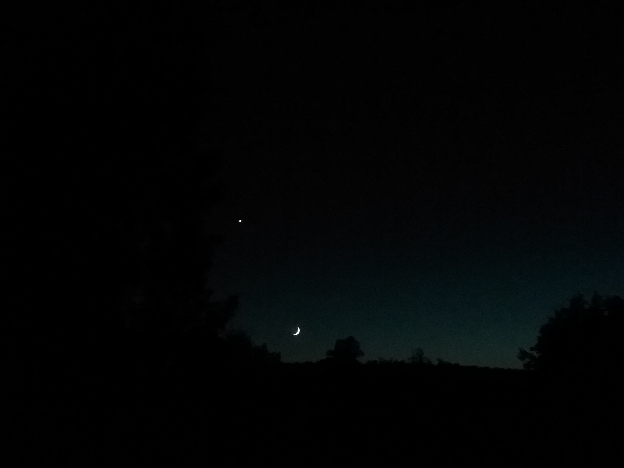 Alignment in the night sky.